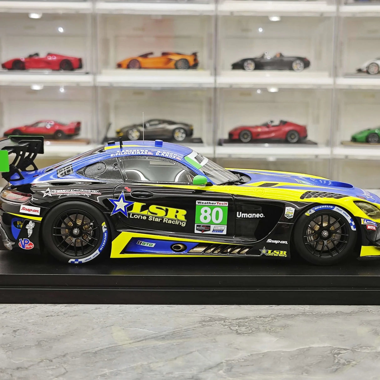 1:18 Mercedes–AMG 2025 GT3 EVO Lone Star Racing IMSA Daytona 24h #80 Modell von Top Speed – Ansicht 9