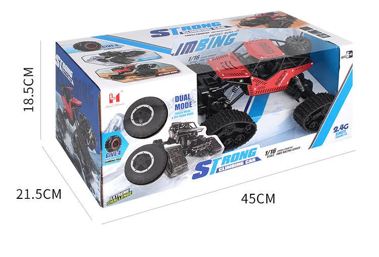 1:16 스케일 Tracked RC Climbing Car - All-Terrain Off-Road 4WD Vehicle RC Car