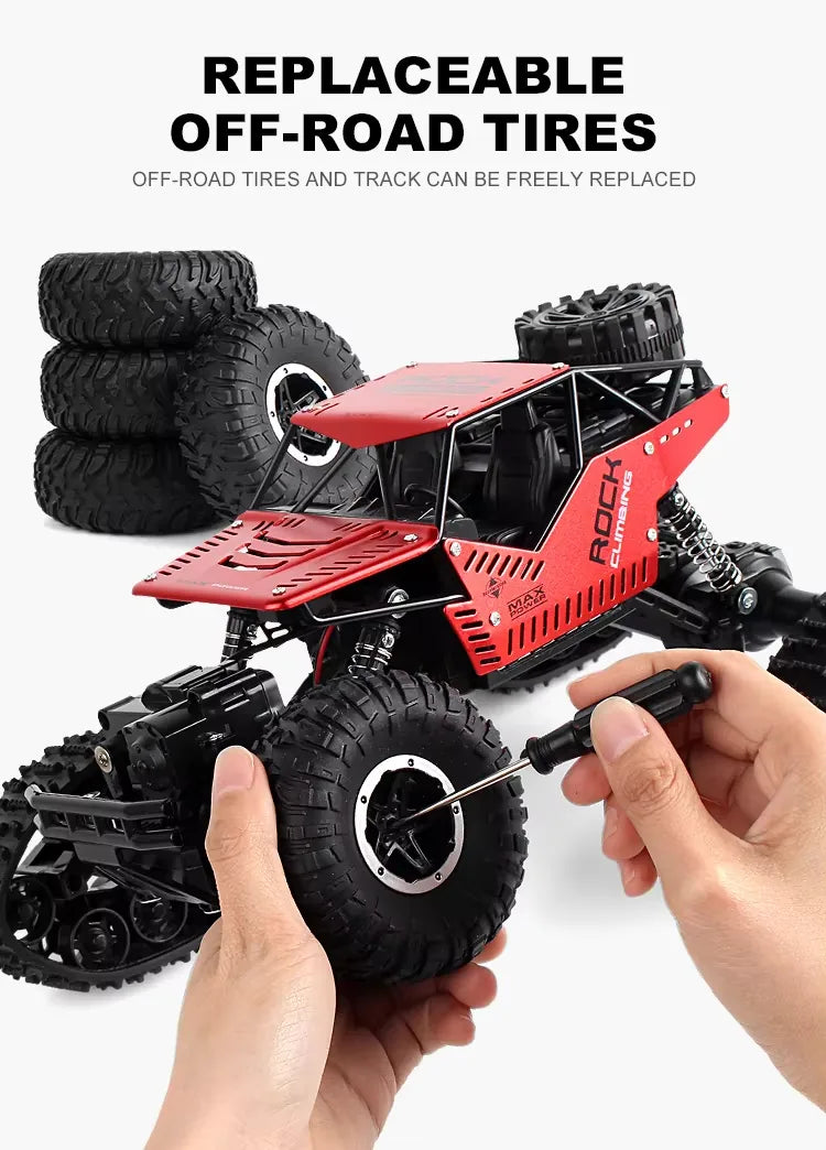 1:16 스케일 Tracked RC Climbing Car - All-Terrain Off-Road 4WD Vehicle RC Car