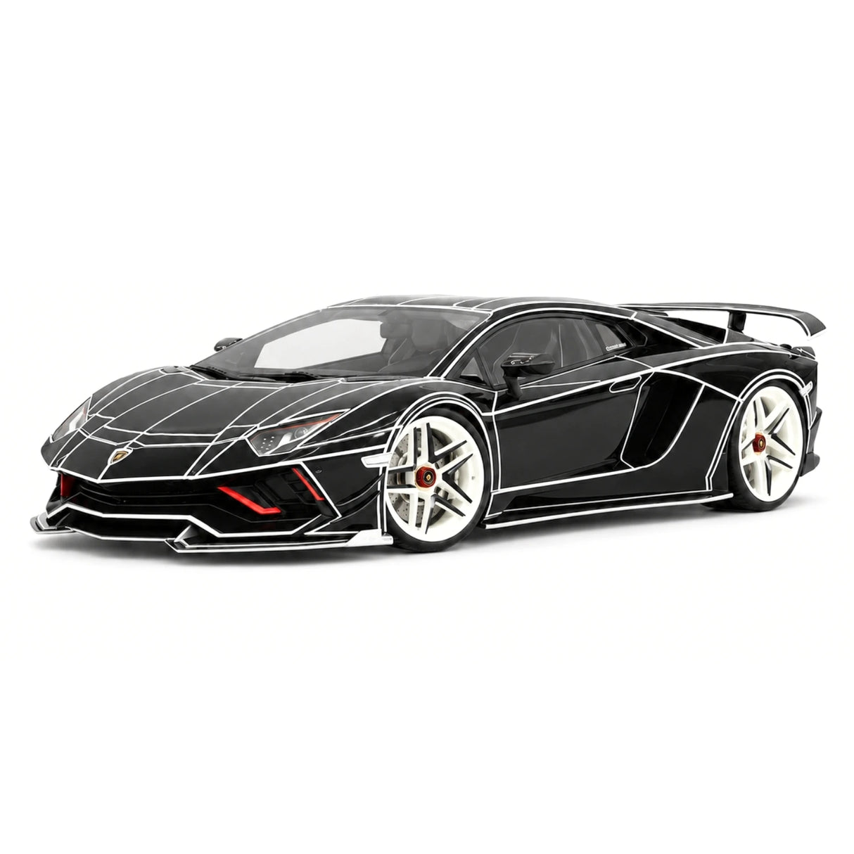 Ultra Unique Lamborghini 2015 Aventador LP750-4 SV Black 1:18 – Verzamelbare Resin Modelresin Hars