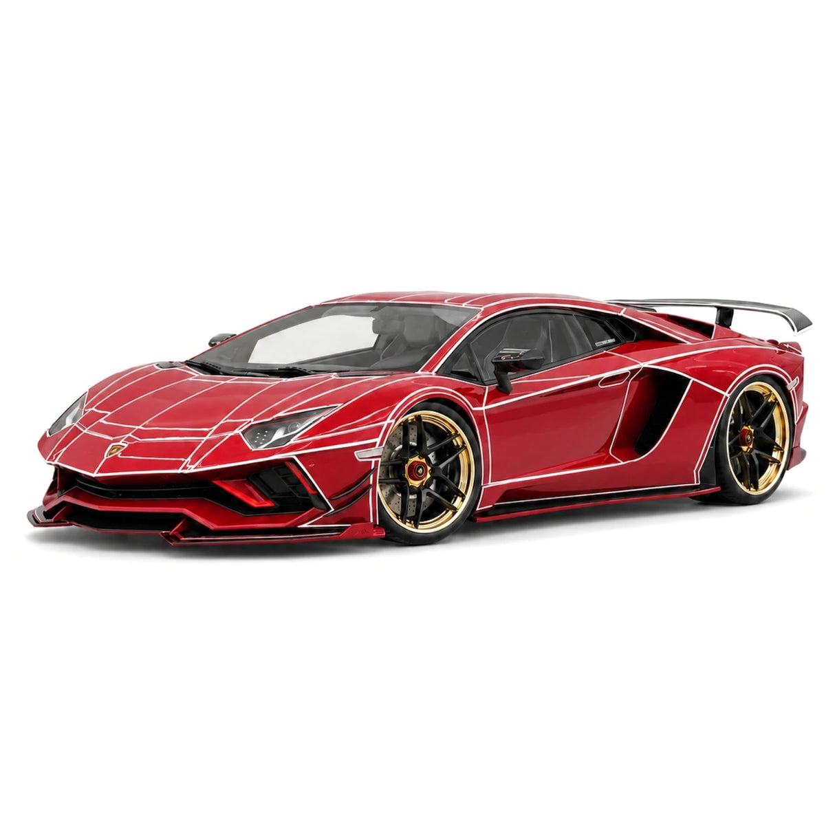 Ultra Unique Lamborghini 2015 Aventador LP750-4 SV rood 1:18 – Collectible resin Model resin