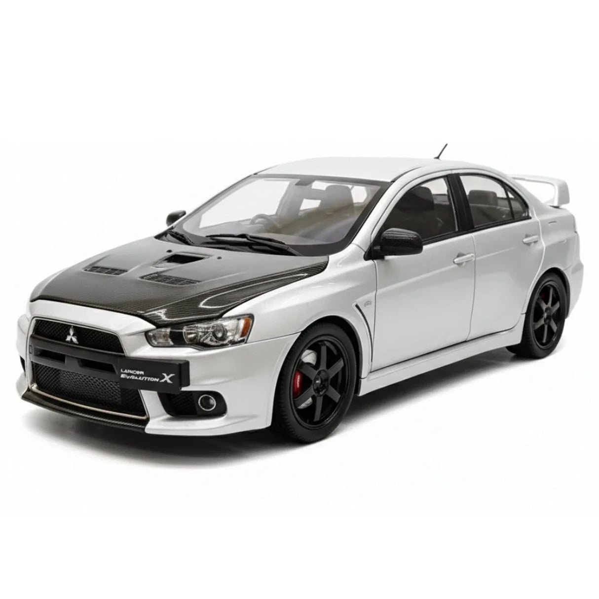 VIAT Mitsubishi 2008 Lancer Evo X Metallic Silver 1:18 – Sammelobjekt aus Druckguss