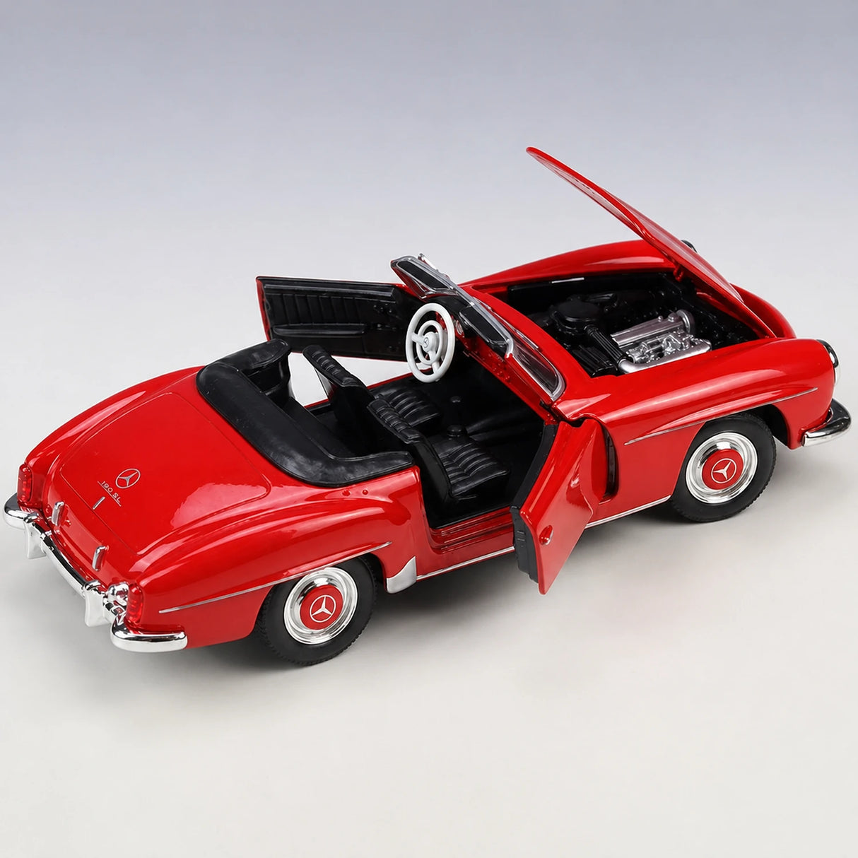 Welly Mercedes-Benz 1955 190SL Red 1:24 – Modelo de Exhibición de Fundición a Presión