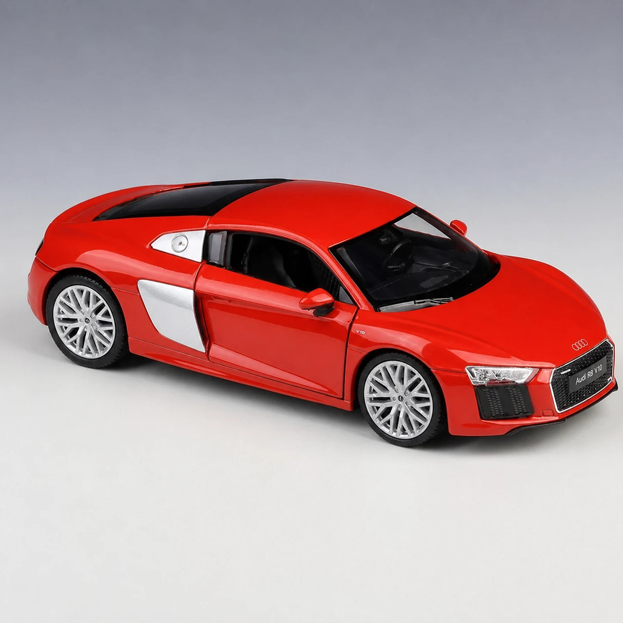 Welly Audi 2016 R8 V10 Red 1:24 – Modelo de exhibición de fundición a presión