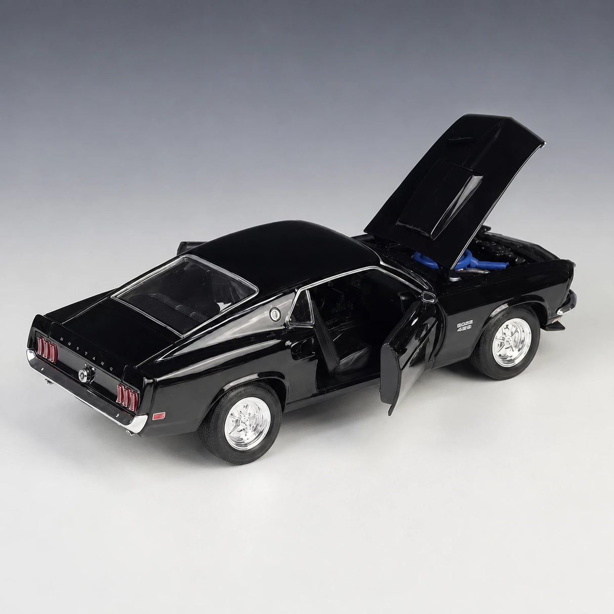 Welly Ford 1969 Mustang Boss 429 أسود 1:24 – نموذج عرض معدني مصبوب