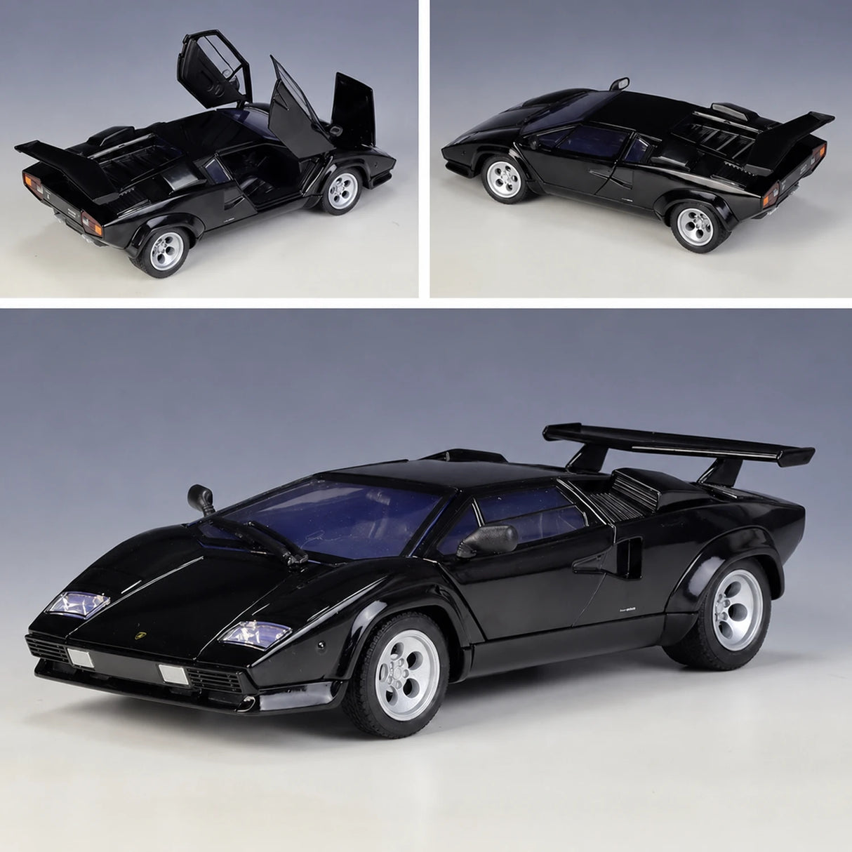 Welly Lamborghini 1974 Countach LP 5000 QV Black 1:24 – model wyświetlacza odlewanego