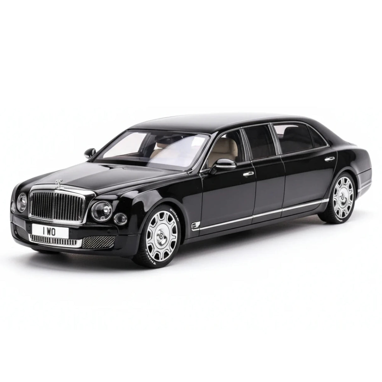 Almost Real Bentley 2017 Mulsanne Extended Distance Black 1:18 – Modelo de coleccionista de fundición a presión