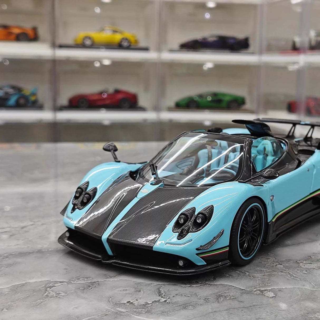 Almost Real Pagani 2009 Zonda Uno Roadster Blue 1:18 – Collectible Diecast Model Die-Cast