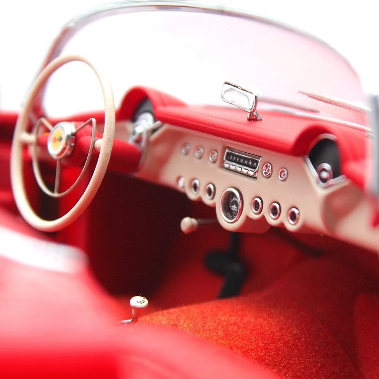 AutoArt Chevrolet 1954 Corvette C1 Convertible vermelho 1:18 – modelo de coleção em metal fundido