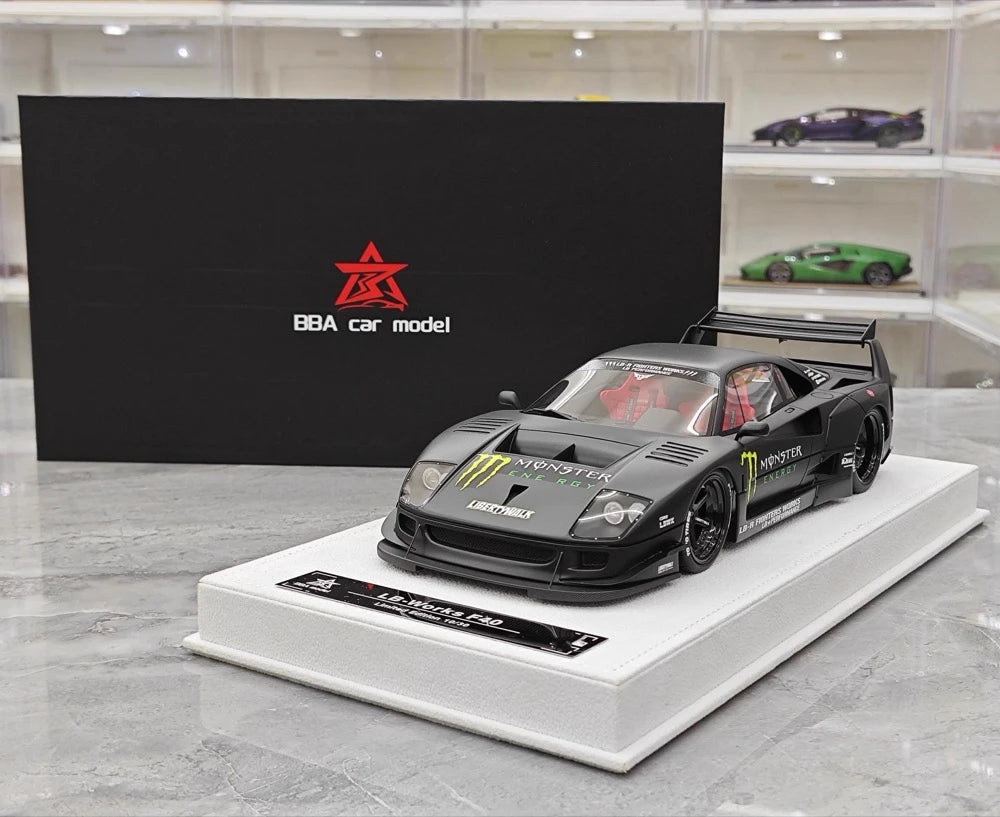 BBA Ferrari 1987 F40 Liberty Walk Widebody Monster 1:18 – Collectible Resin Model Resin