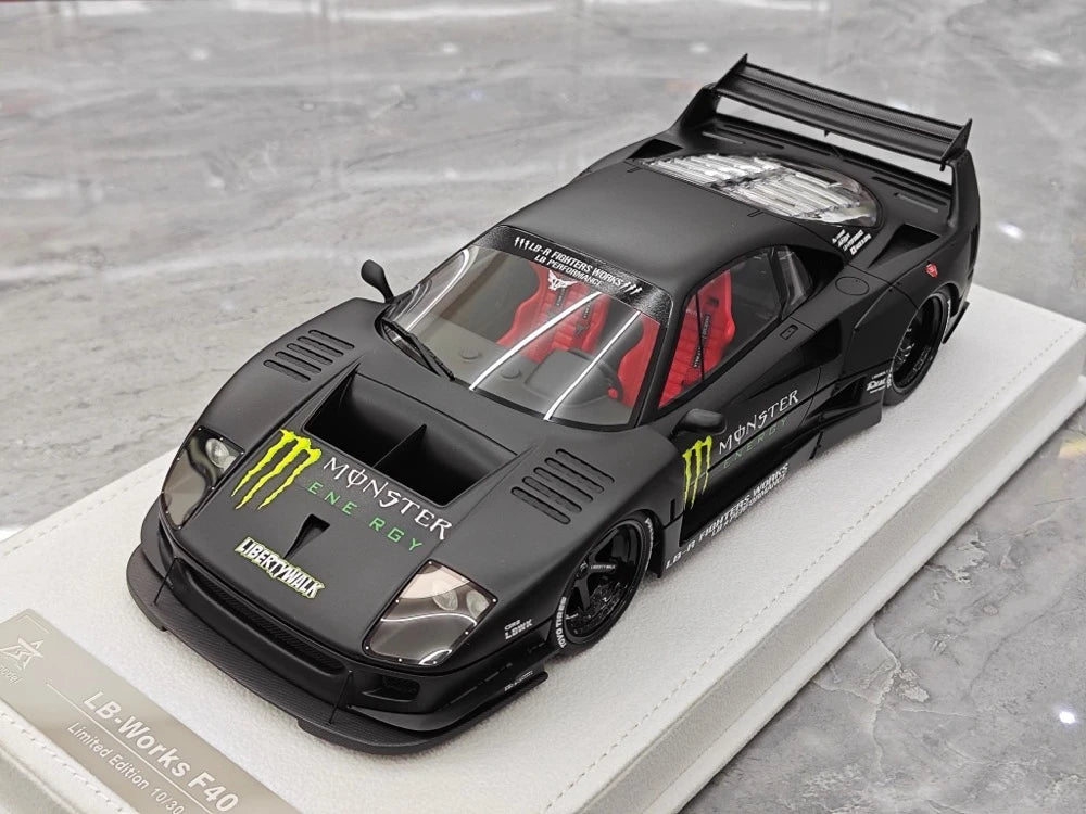 BBA Ferrari 1987 F40 Liberty Walk Widebody Monster 1:18 – Collectible Resin Model Resin