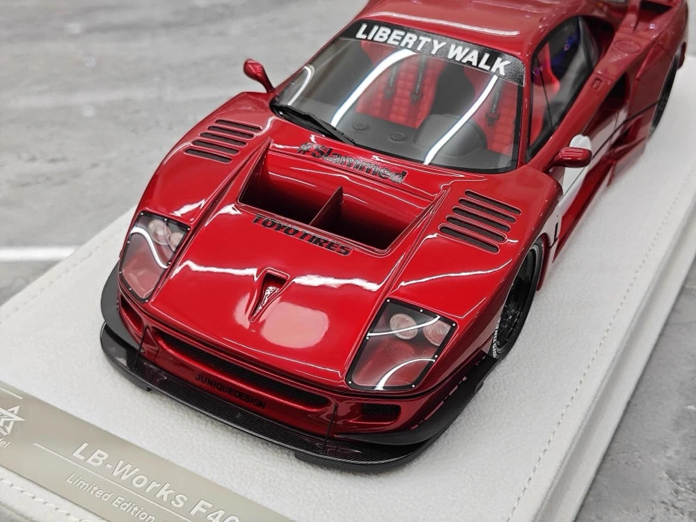 BBA Ferrari 1987 F40 Liberty Walk Widebody Red 1:18 – Collectible Resin Model Resin
