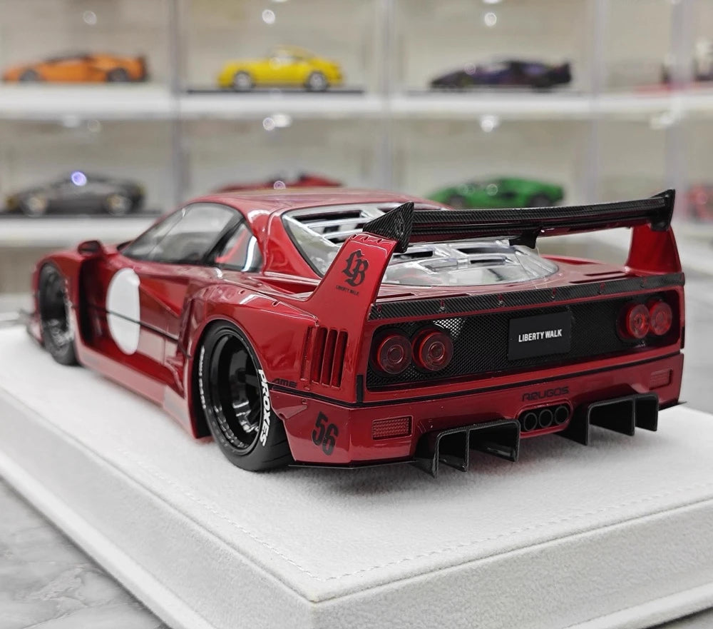 BBA Ferrari 1987 F40 Liberty Walk Widebody Red 1:18 – Collectible Resin Model Resin