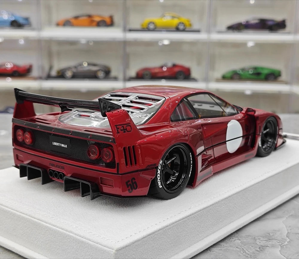 BBA Ferrari 1987 F40 Liberty Walk Widebody Red 1:18 – Collectible Resin Model Resin