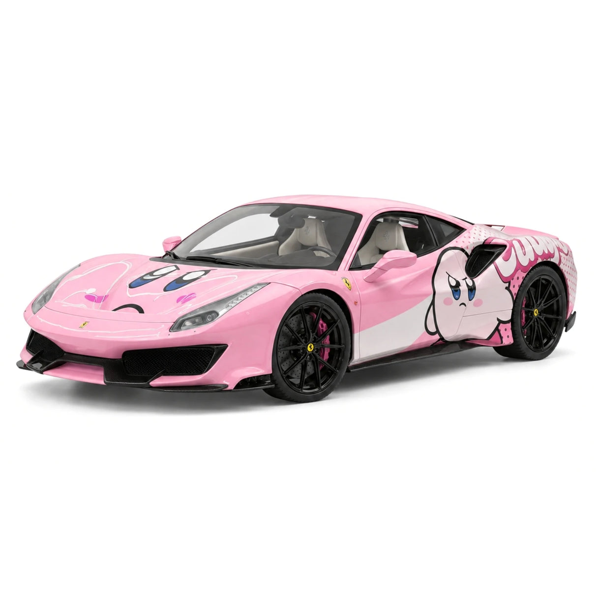BBA Ferrari 2018 488 Pista Kirby Livery 1:18 – Sammelobjekt-Resin-Modellharz