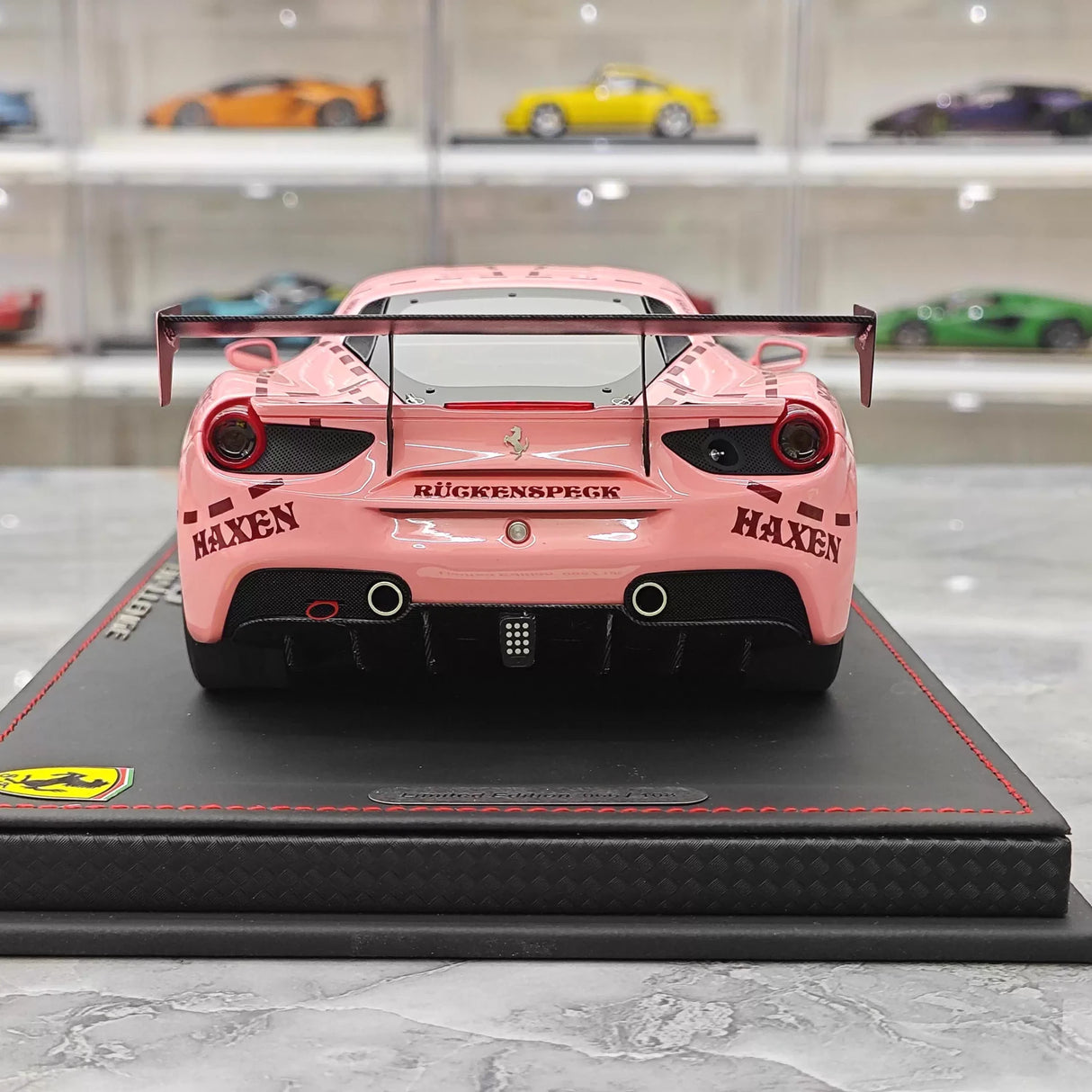 BBR Ferrari 2020 488 Challenge Evo Pink Pig Livery 1:18 – Collectible Resin Model Resin