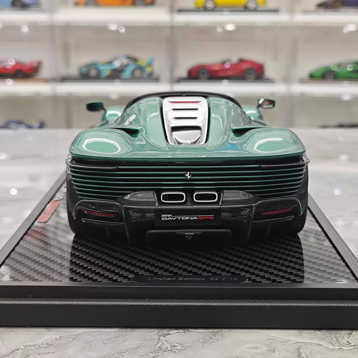 BBR Ferrari 2023 Daytona SP3 Spider Green 1:18 – kolekcjonerska żywica modelowa żywica