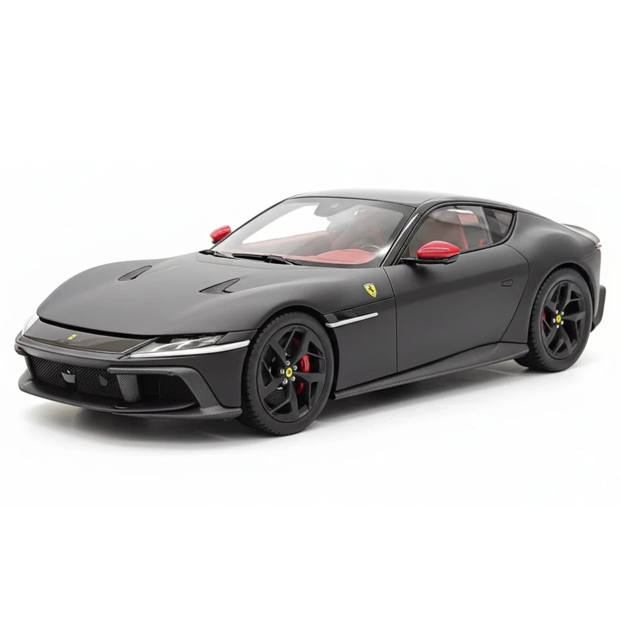 BBR Ferrari 2024 12 Cilindri Coupe Matte Black 1:18 – kolekcjonerski model żywicy z żywicy