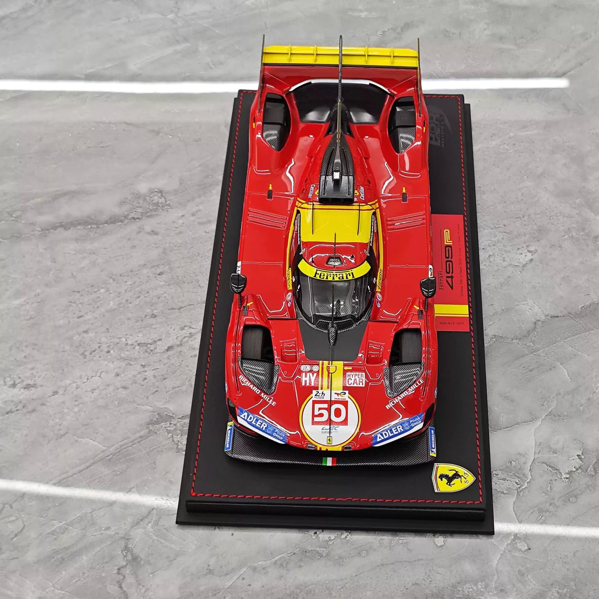Ferrari 2024 499P #50 1:18 نموذج راتنج لومان القابل للجمع من BBR - عرض 2