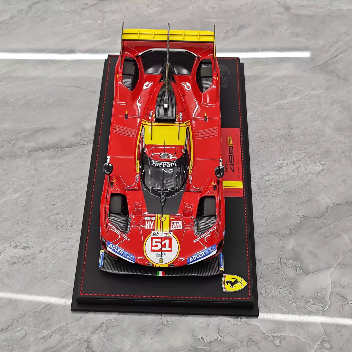 Ferrari 2024 499P #51 1:18 نموذج راتنج لو مان القابل للجمع من BBR - عرض 2