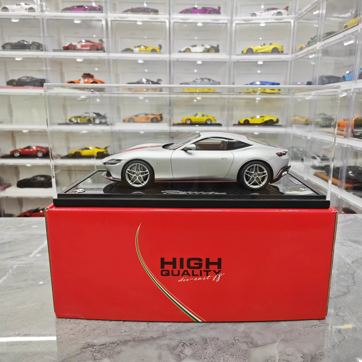 BBR Ferrari 2024 النسخة الثلاثين من روما 1:18 – نموذج راتنج قابل للجمع
