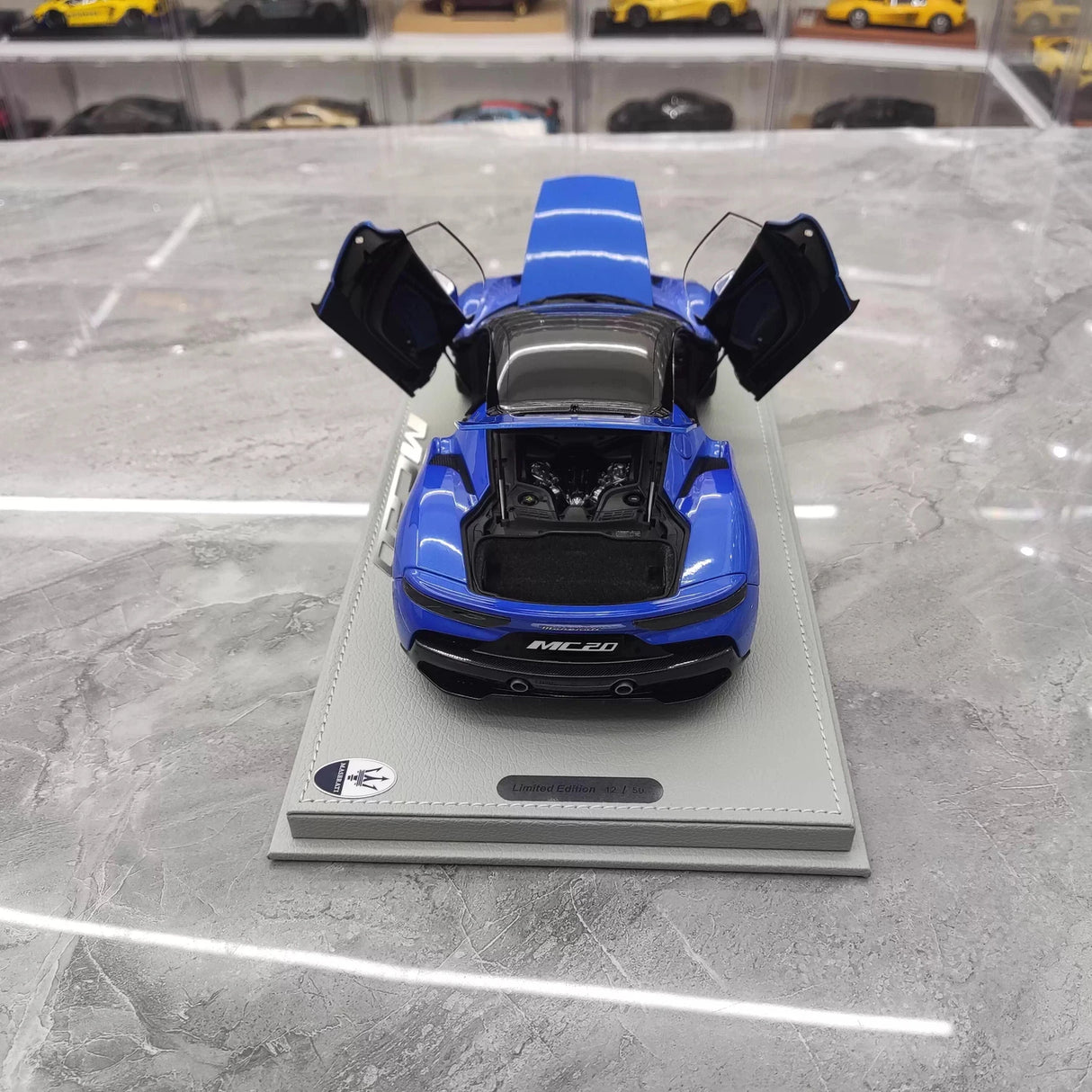 BBR Maserati 2022 MC20 Blue 1:18 – Kolekcjonerski model odlewany