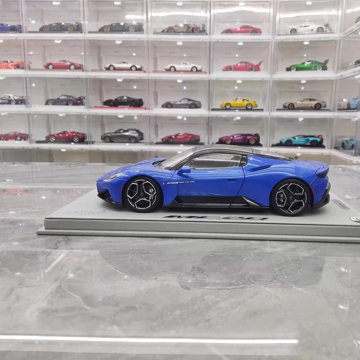 BBR Maserati 2022 MC20 Blue 1:18 – Kolekcjonerski model odlewany