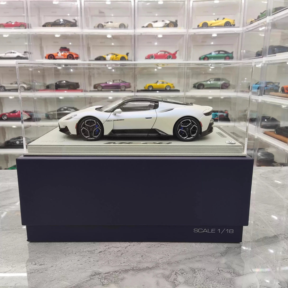 BBR Maserati 2022 MC20 White 1:18 – Kolekcjonerski model odlewany