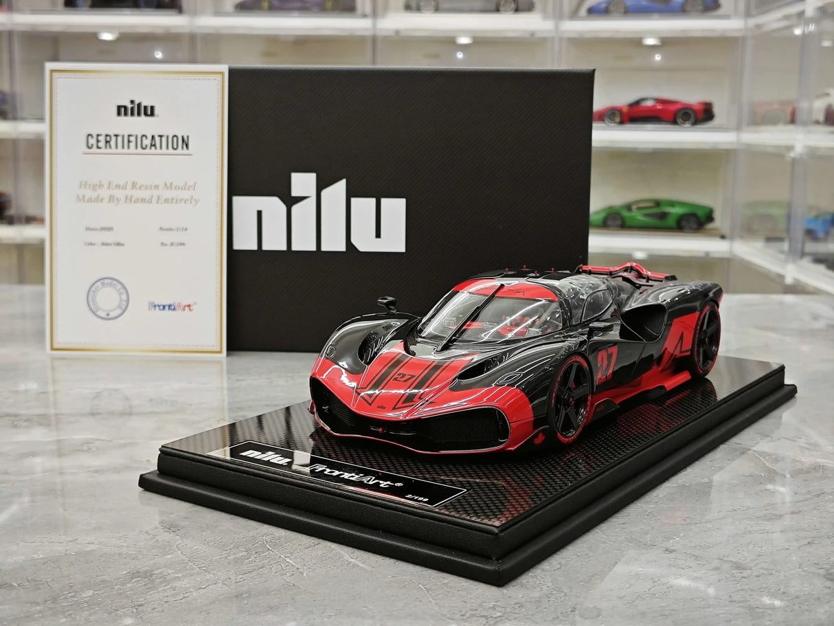 Nilu27 2024 NILU Black Red 1:18 resin model car by FrontiArt - view 13
