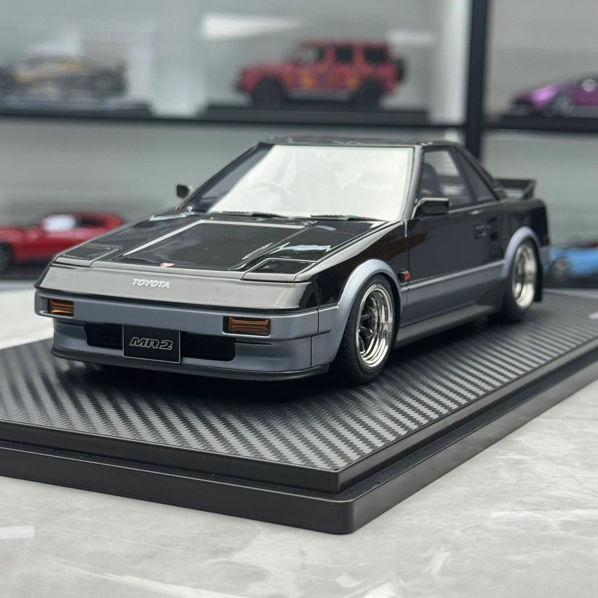 Ignition Toyota 1984 MR2 AW11 Gun Metallic Silver 1:18 – Collectible Resin Model Resin