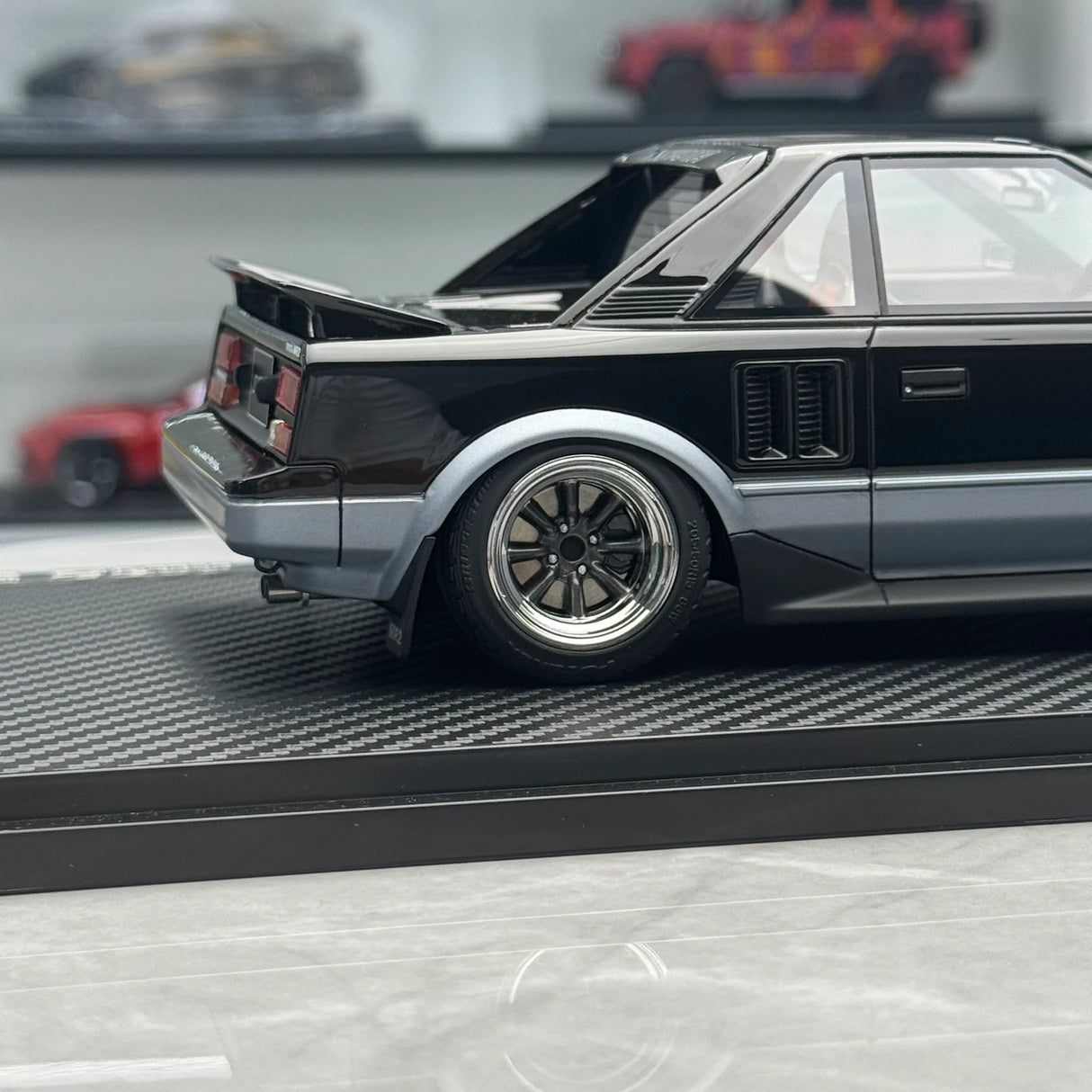 Ignition Toyota 1984 MR2 AW11 Gun Metallic Silver 1:18 – Collectible Resin Model Resin