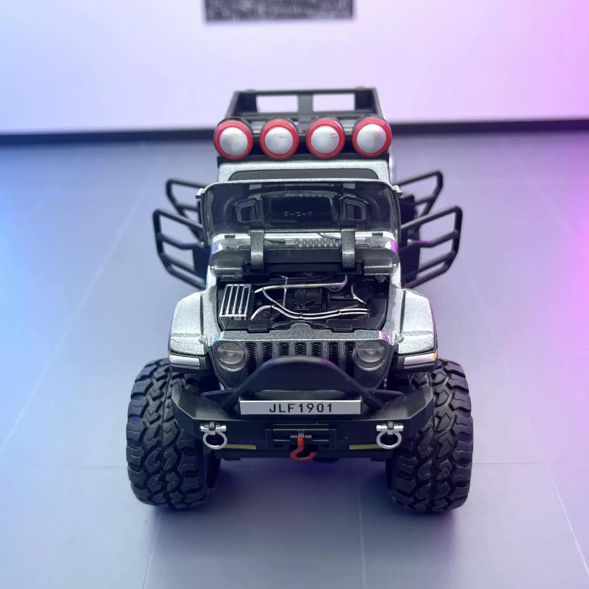 Jeep 2018 Wrangler terräng grå 1:32 – pressgjuten visningsmodell