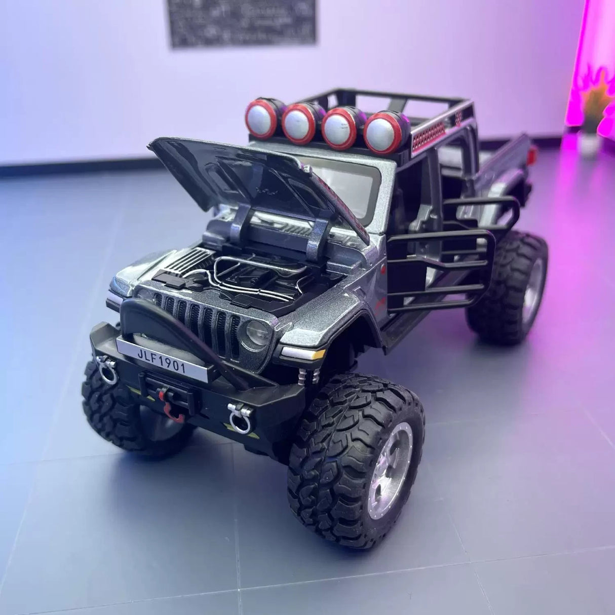 Jeep 2018 Wrangler terräng grå 1:32 – pressgjuten visningsmodell