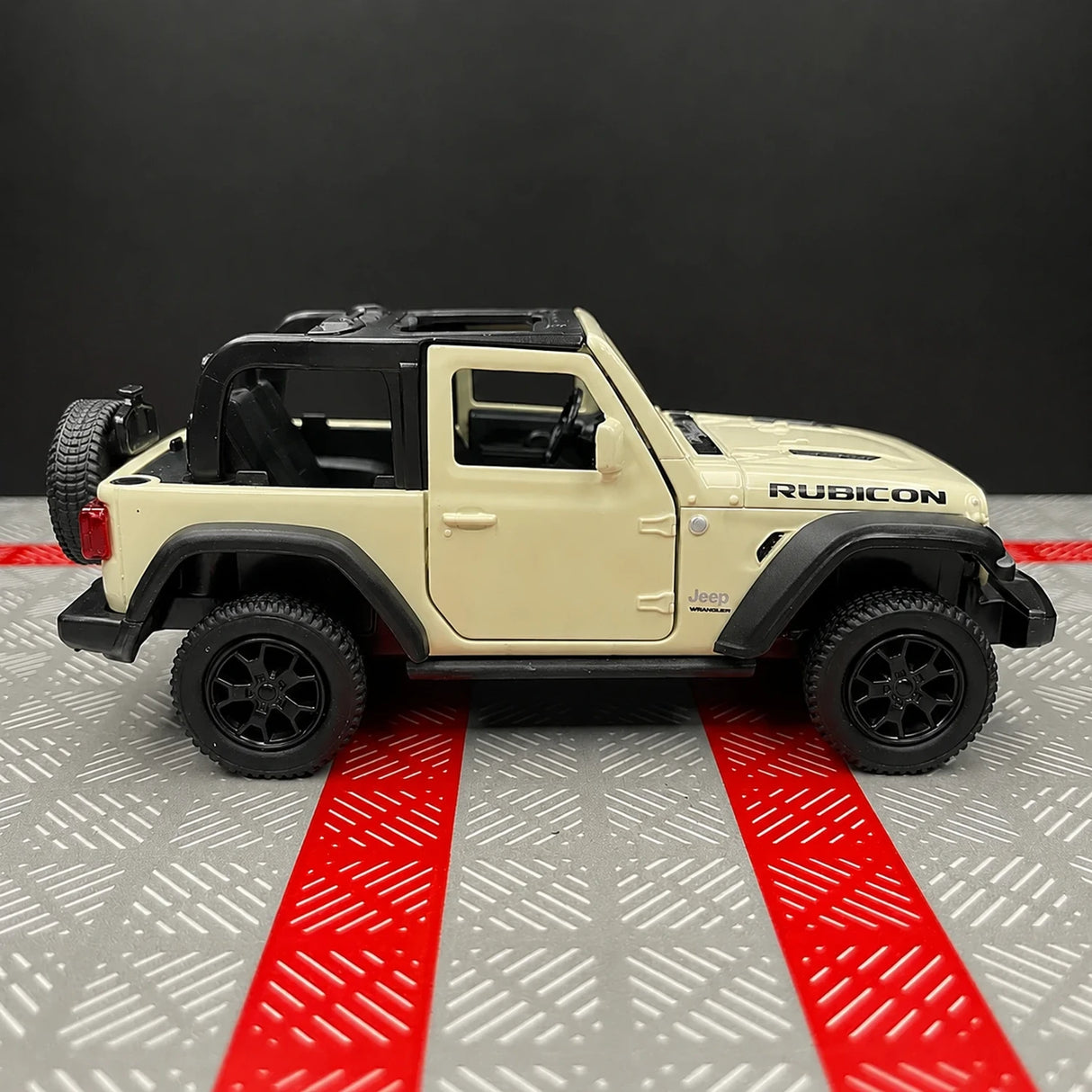 Jeep 2018 Wrangler Rubicon أوف وايت 1:36 – نموذج عرض مصبوب بالقالب