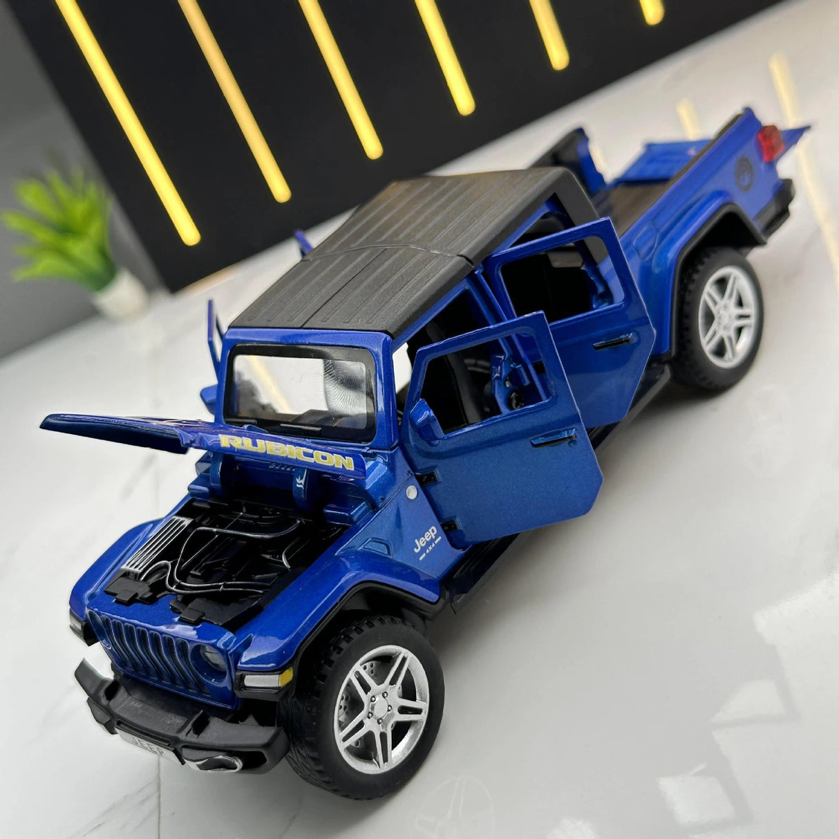 Jeep 2020 Gladiator Rubicon blå 1:32 – pressgjuten visningsmodell
