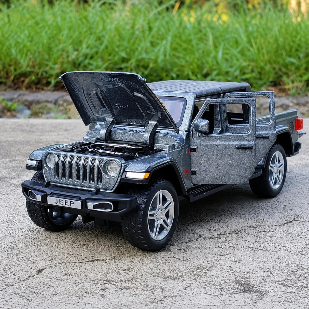 Jeep 2020 Gladiator Rubicon grå 1:32 – pressgjuten visningsmodell