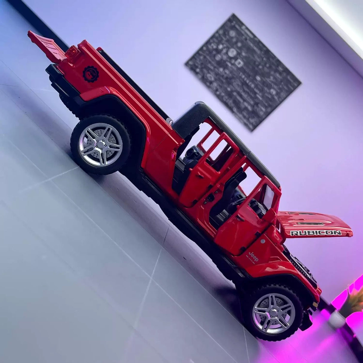 Jeep 2020 Gladiator Rubicon röd 1:32 – pressgjuten visningsmodell