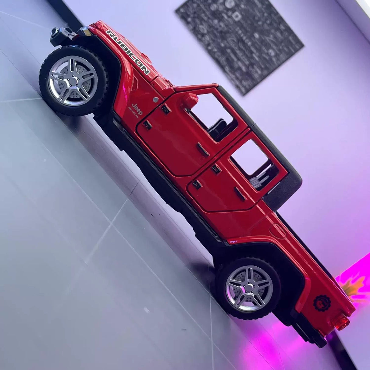 Jeep 2020 Gladiator Rubicon röd 1:32 – pressgjuten visningsmodell
