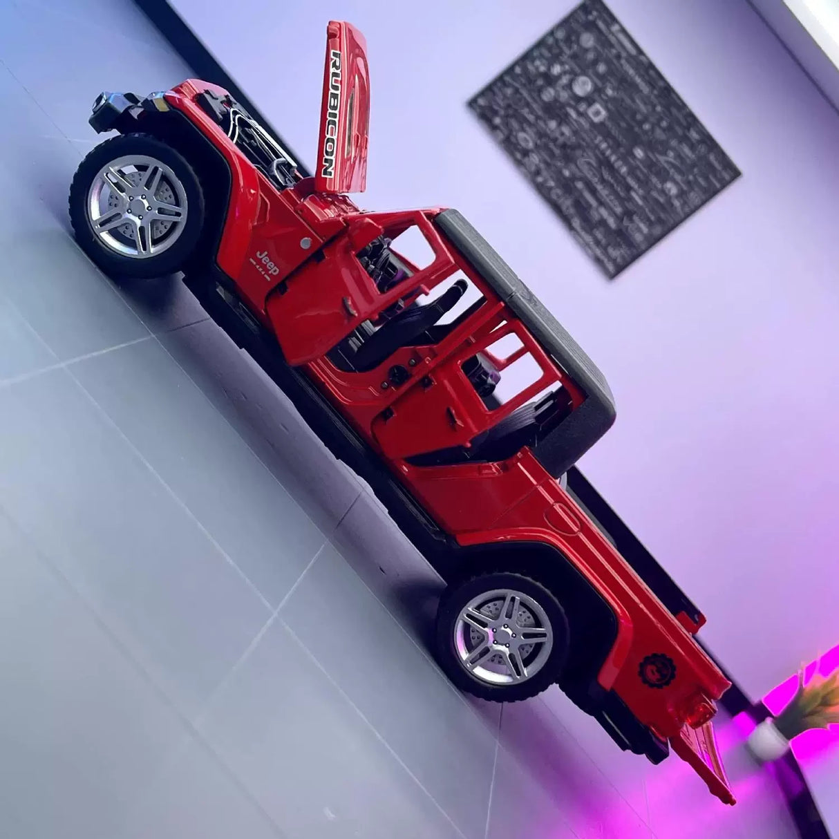 Jeep 2020 Gladiator Rubicon röd 1:32 – pressgjuten visningsmodell