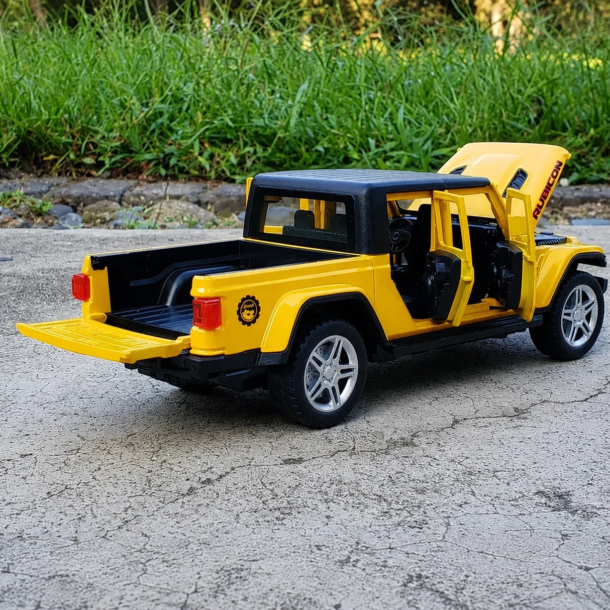 Jeep 2020 Gladiator Rubicon gul 1:32 – pressgjuten visningsmodell
