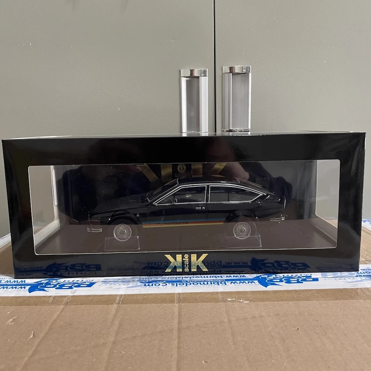 KK Scale Alfa Romeo 1979 Alfetta GTV Turbodelta Black 1:18 – Collectible Diecast Model Die-Cast