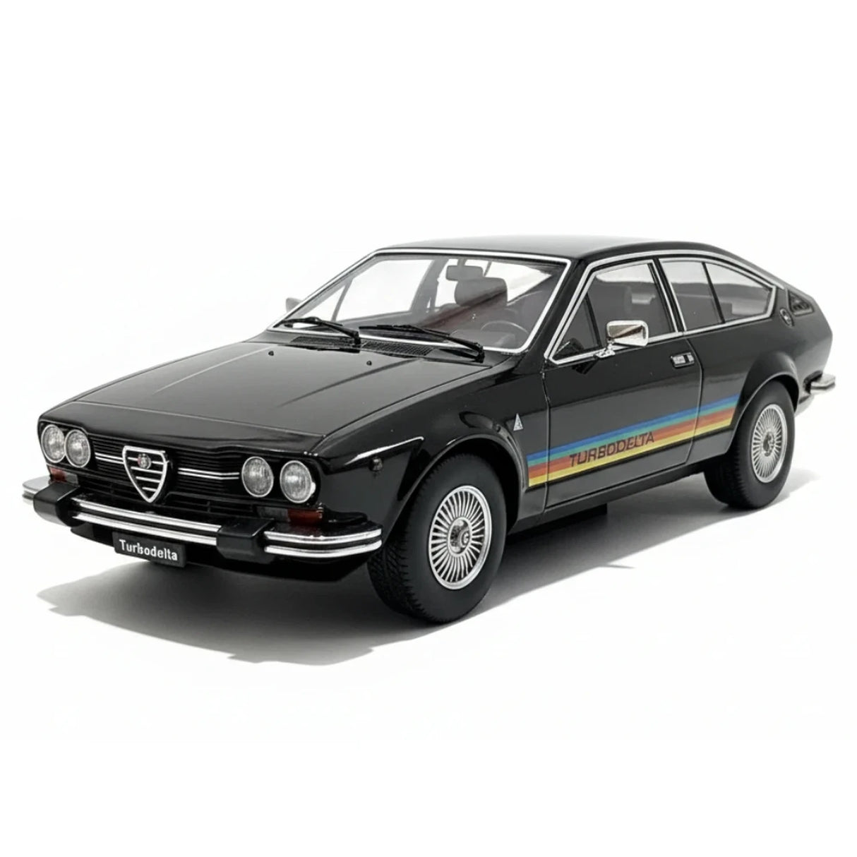 KK Scale Alfa Romeo 1979 Alfetta GTV Turbodelta Black 1:18 – Collectible Diecast Model Die-Cast