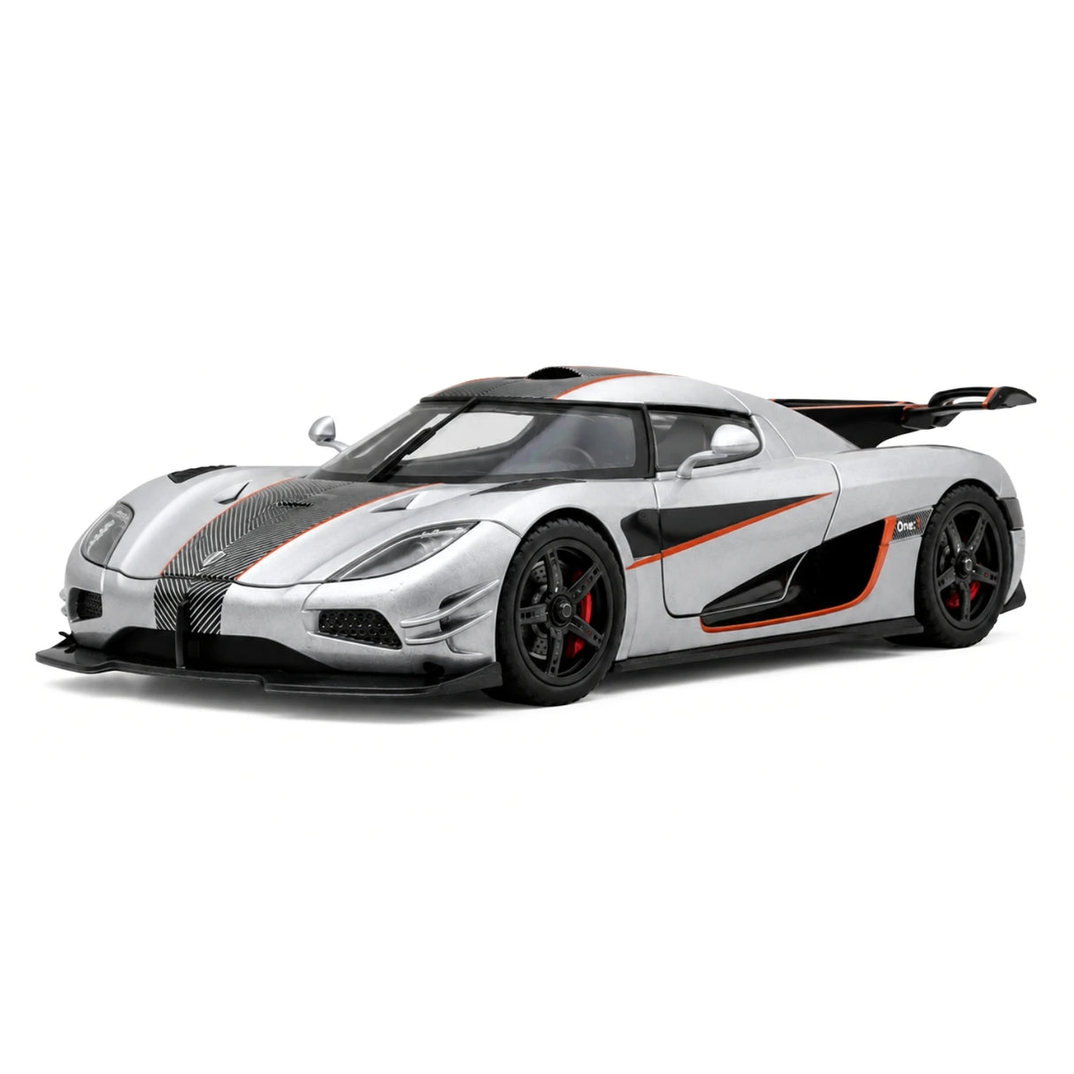 Koenigsegg 2014 One1 silver 1:32 – pressgjuten visningsmodell