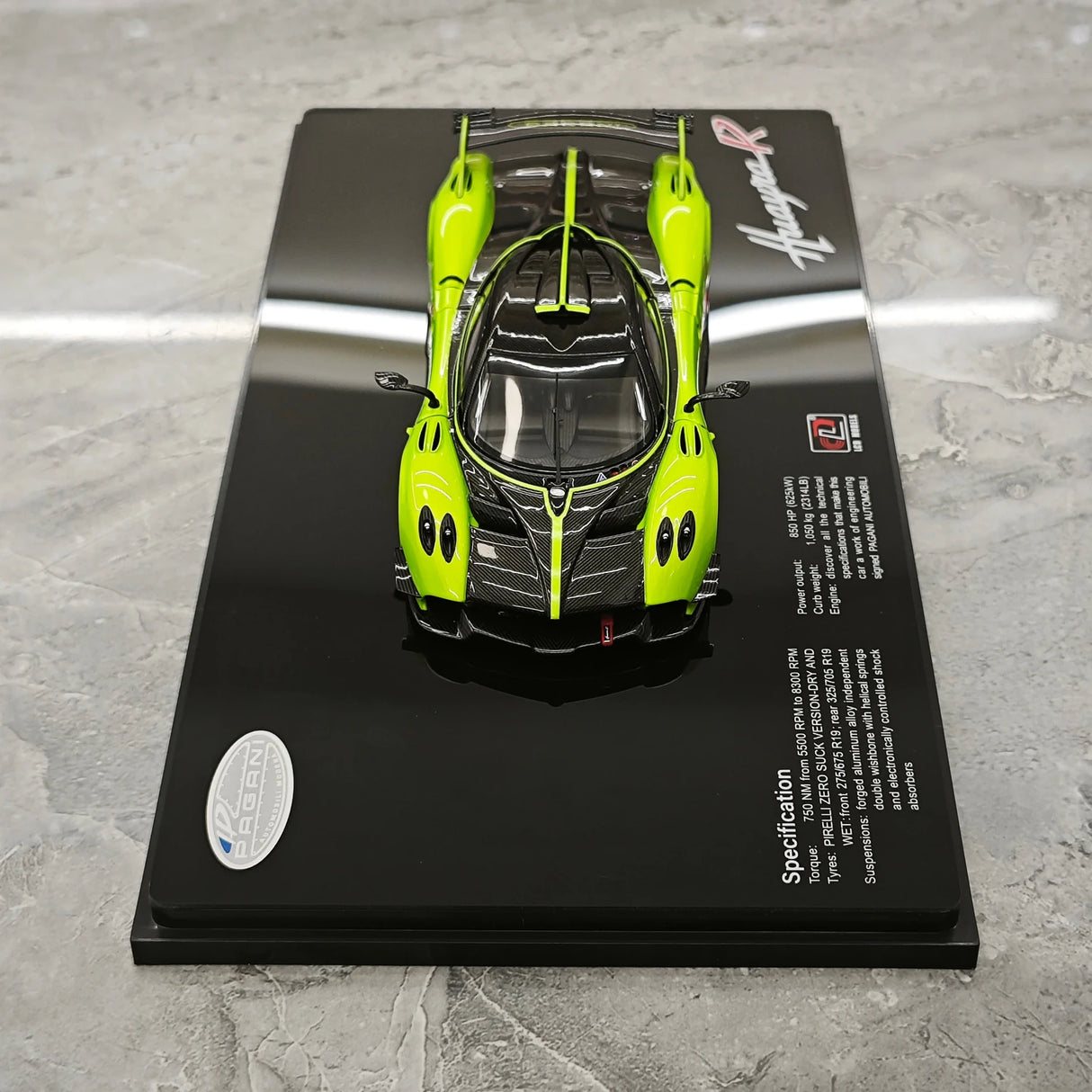 LCD Pagani 2021 Huayra R 그린 1:43 – 수집용 다이캐스트 모델 다이캐스트