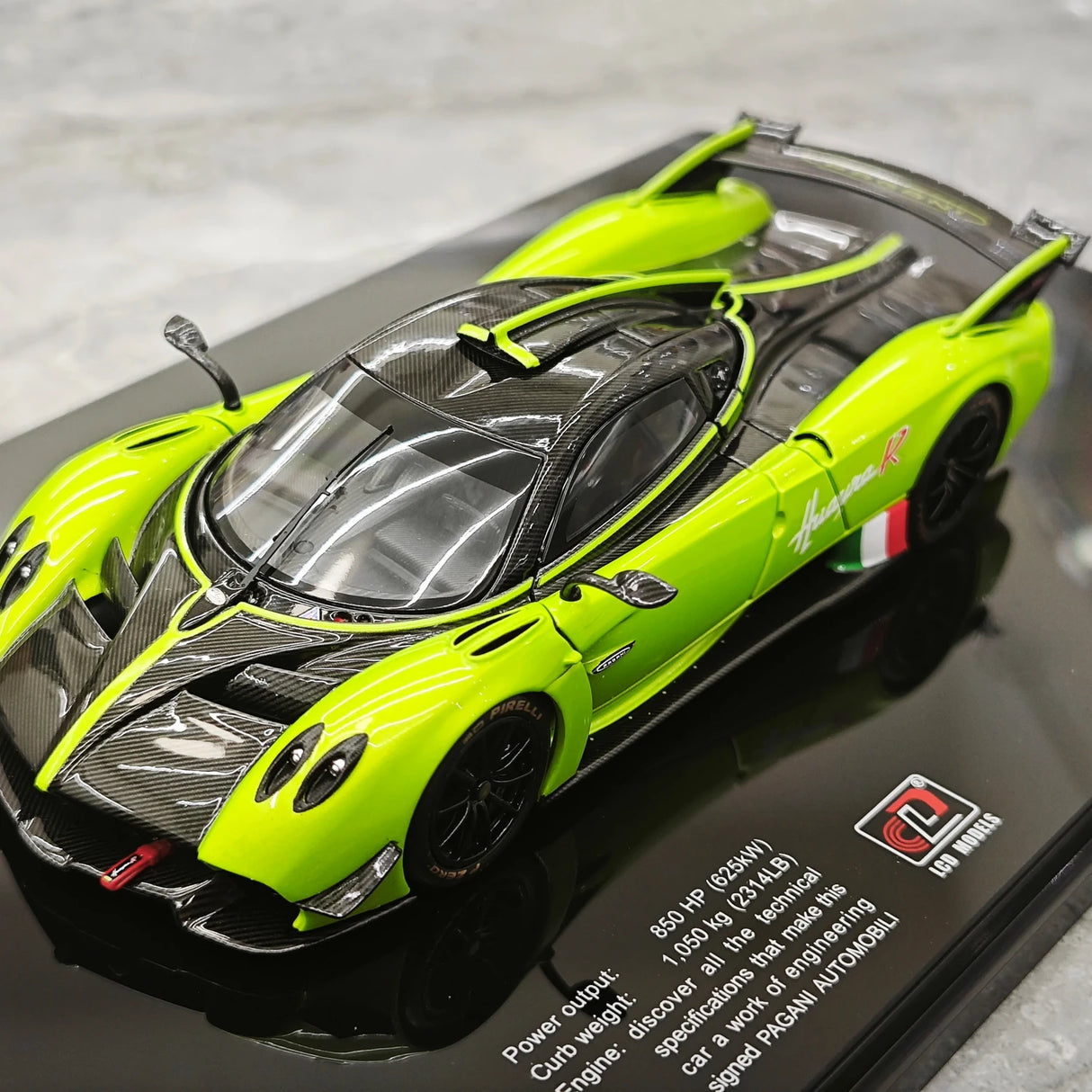 LCD Pagani 2021 Huayra R 그린 1:43 – 수집용 다이캐스트 모델 다이캐스트