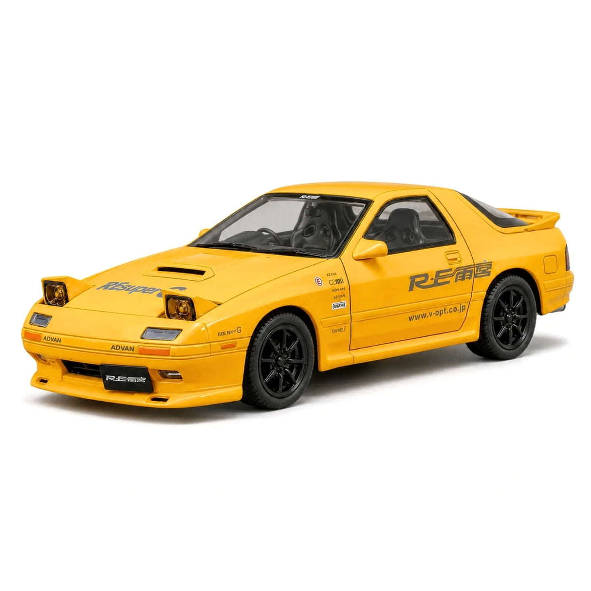 Mazda 1985 RX-7 FC3S geel 1:24 – diecast displaymodel