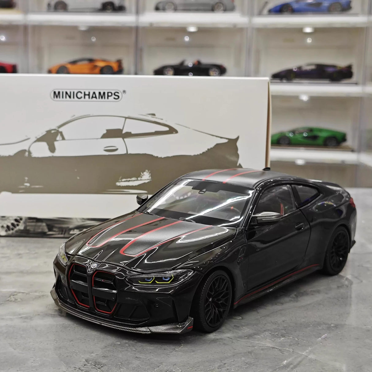 Minichamps BMW 2023 M4 CSL Black 1:18 – Collectible Resin Model Resin