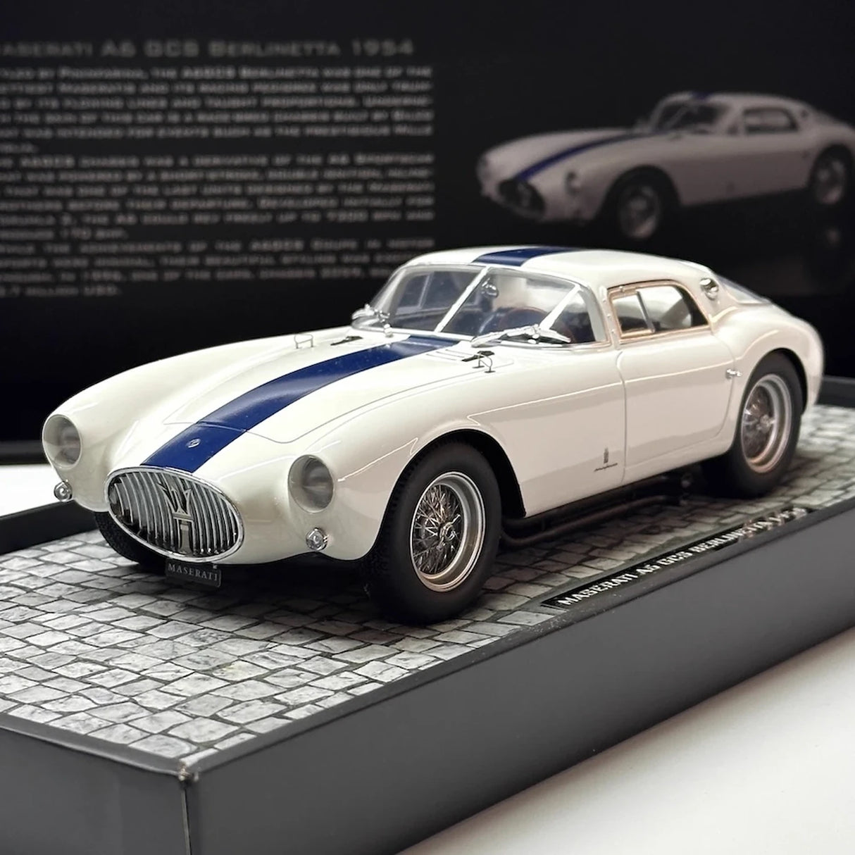 Minichamps Maserati 1953 A6GCS White 1:18 – Resina de Modelo de Resina de Coleção
