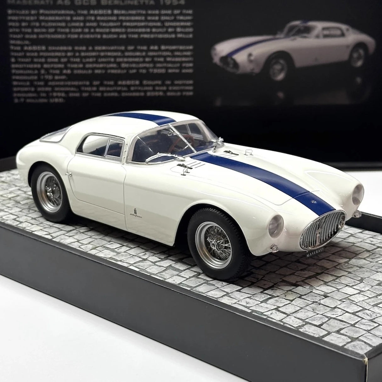 Minichamps Maserati 1953 A6GCS White 1:18 – Resina de Modelo de Resina de Coleção