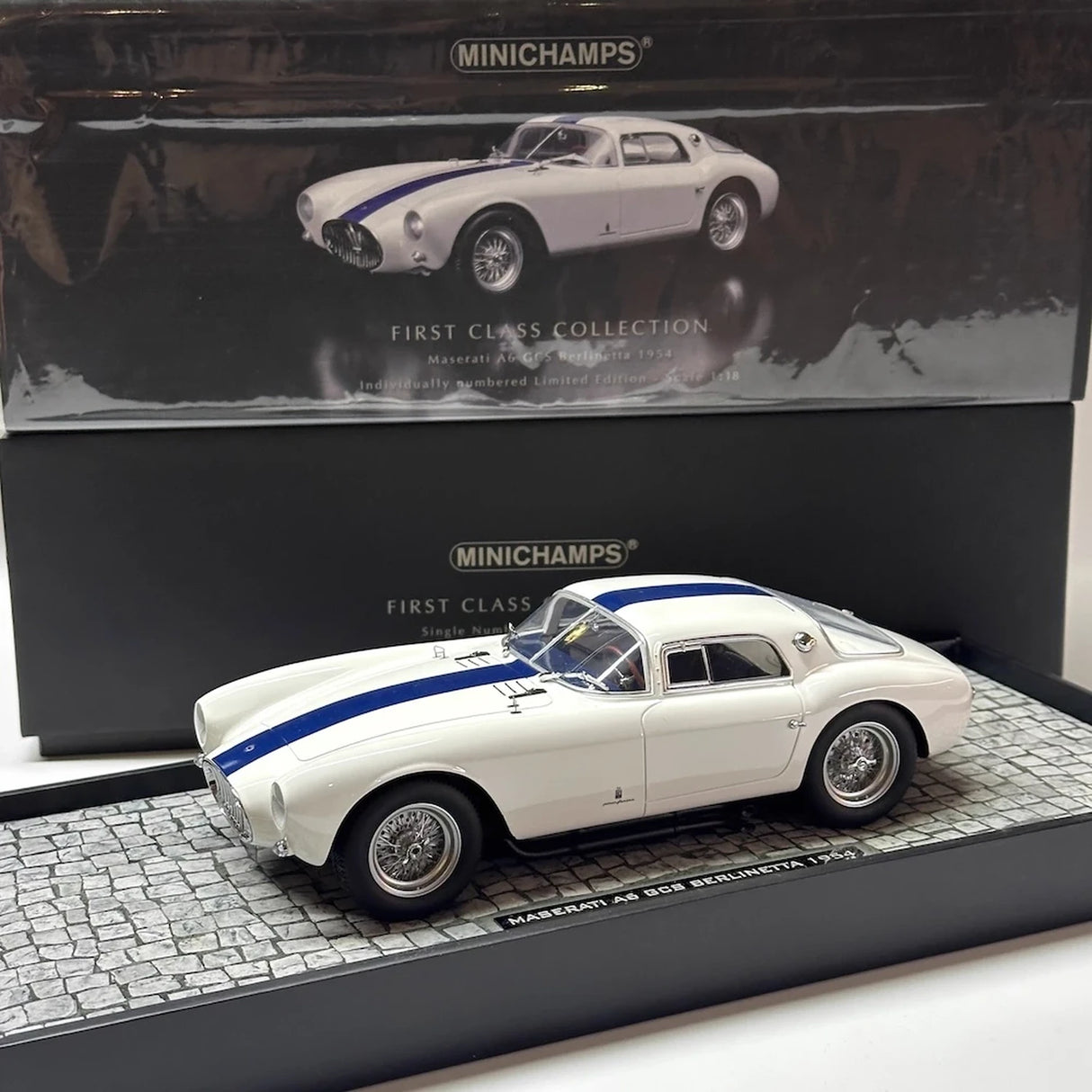 Minichamps Maserati 1953 A6GCS White 1:18 – Resina de Modelo de Resina de Coleção